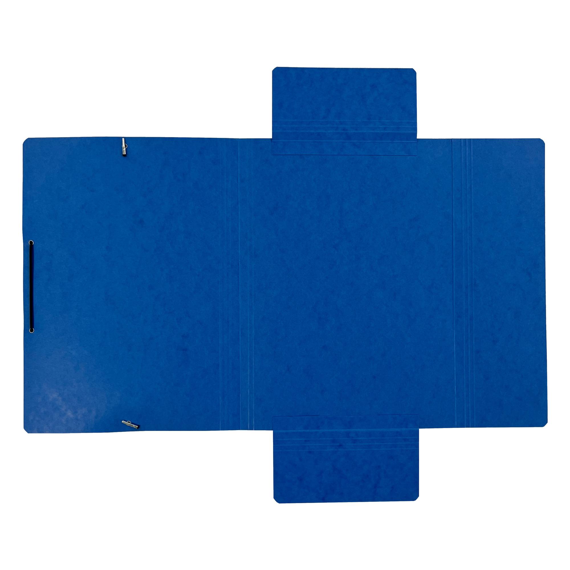 Eckspanner DIN A4 3Klappen und Gummizug blau-1