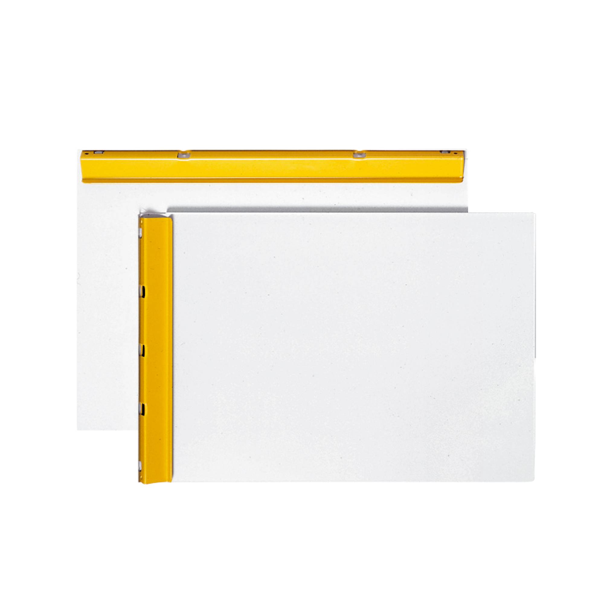 Klemmbrett DIN A4 Aluminium grauweiß/gelb-0