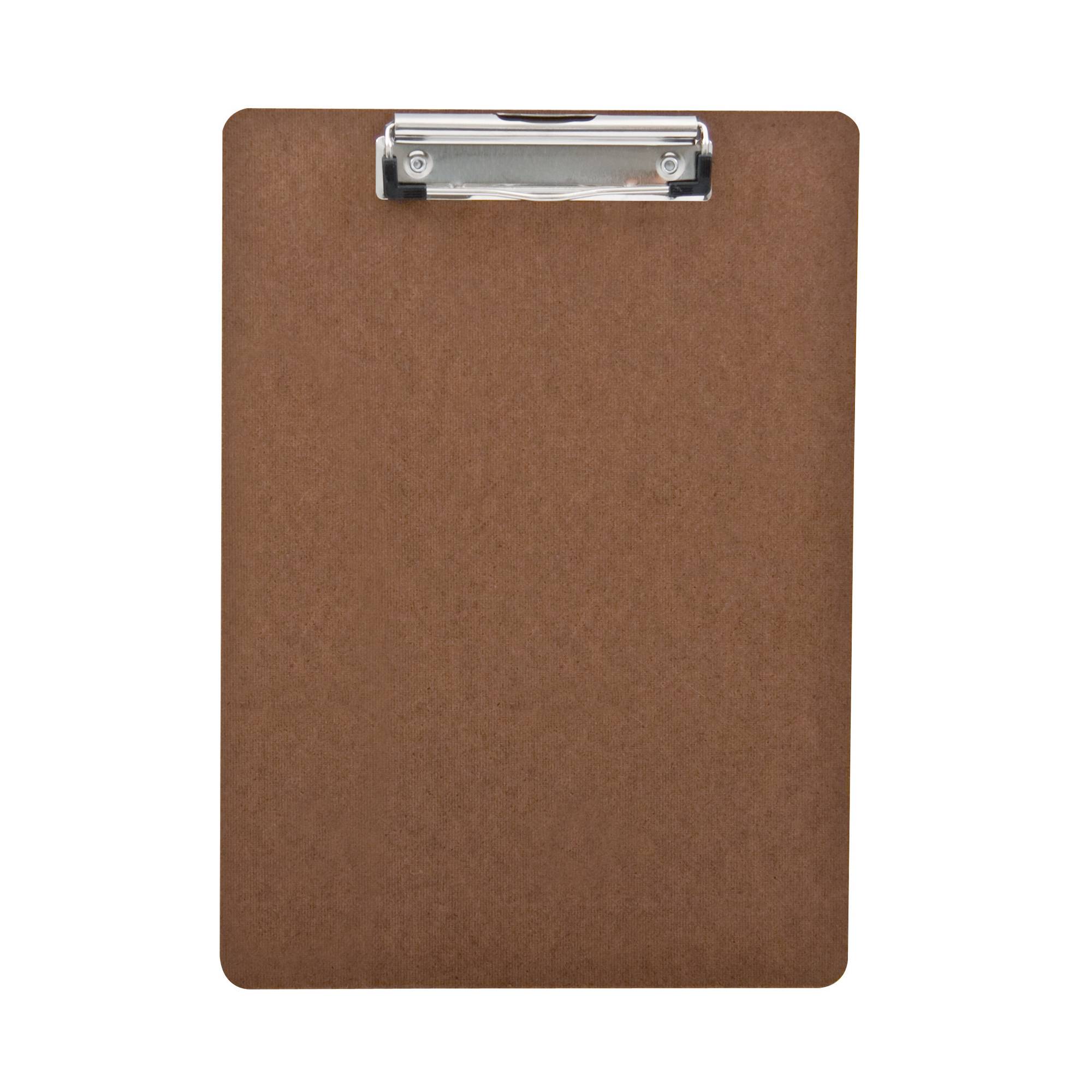 Klemmbrett 22,3x31,2cm Klemme silber Holzfaser braun-0