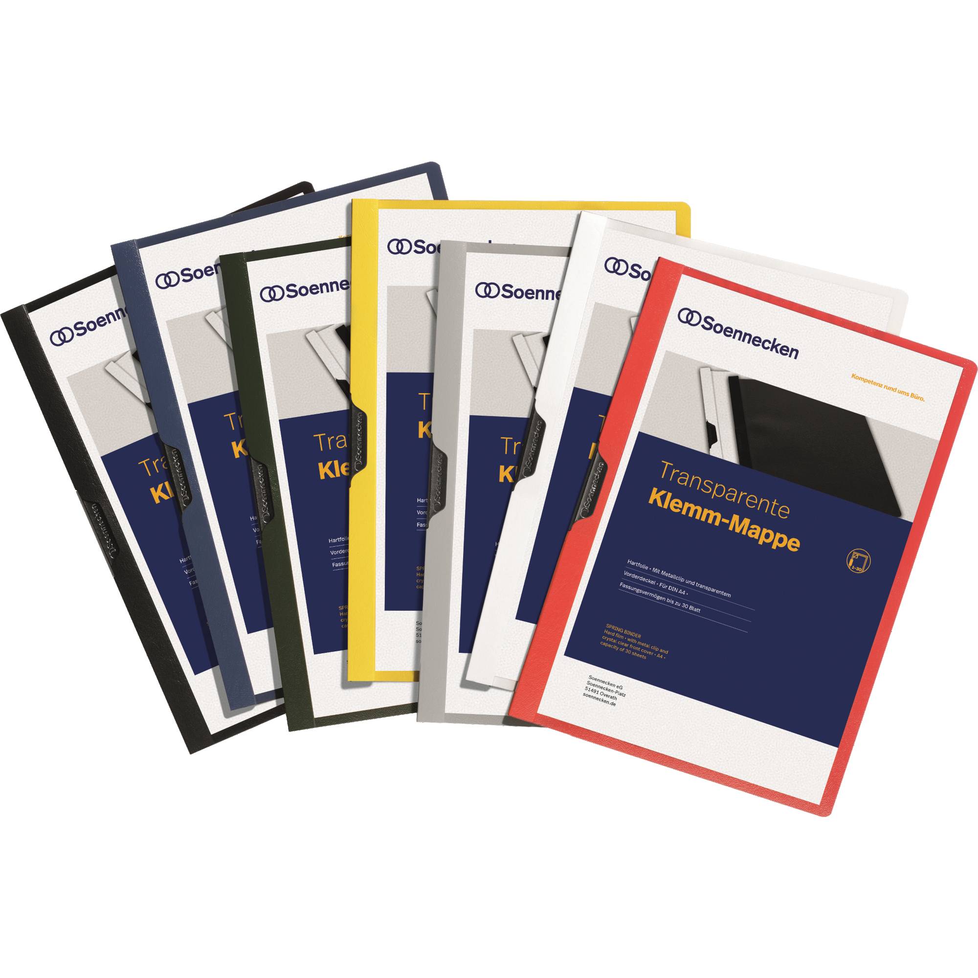 Klemmmappe DIN A4 bis 30Blatt PVC blau-2