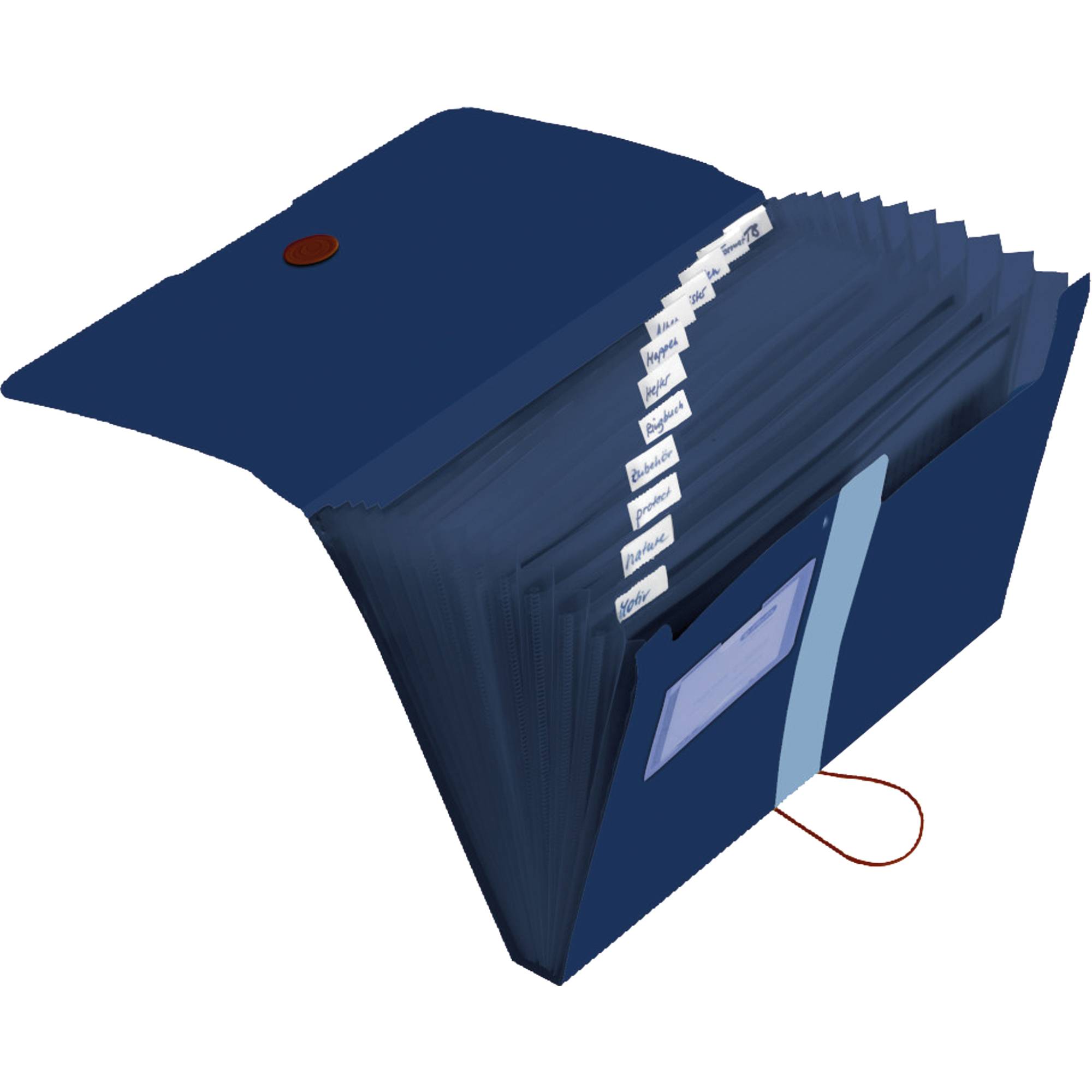 Fächermappe 12Fächer Recycling PP dunkelblau-1