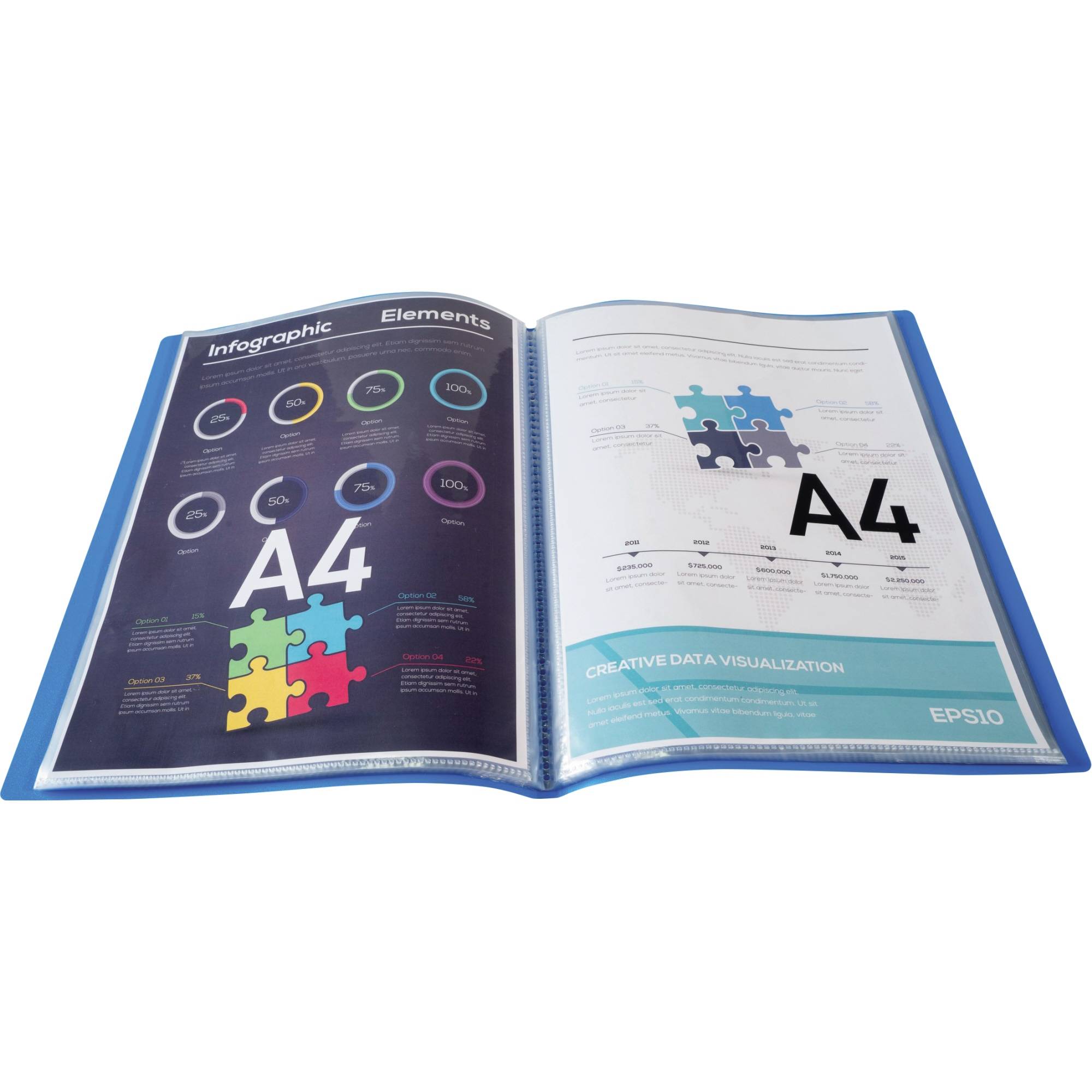Sichtmappe A4 PP 20Hüllen hellblau-1