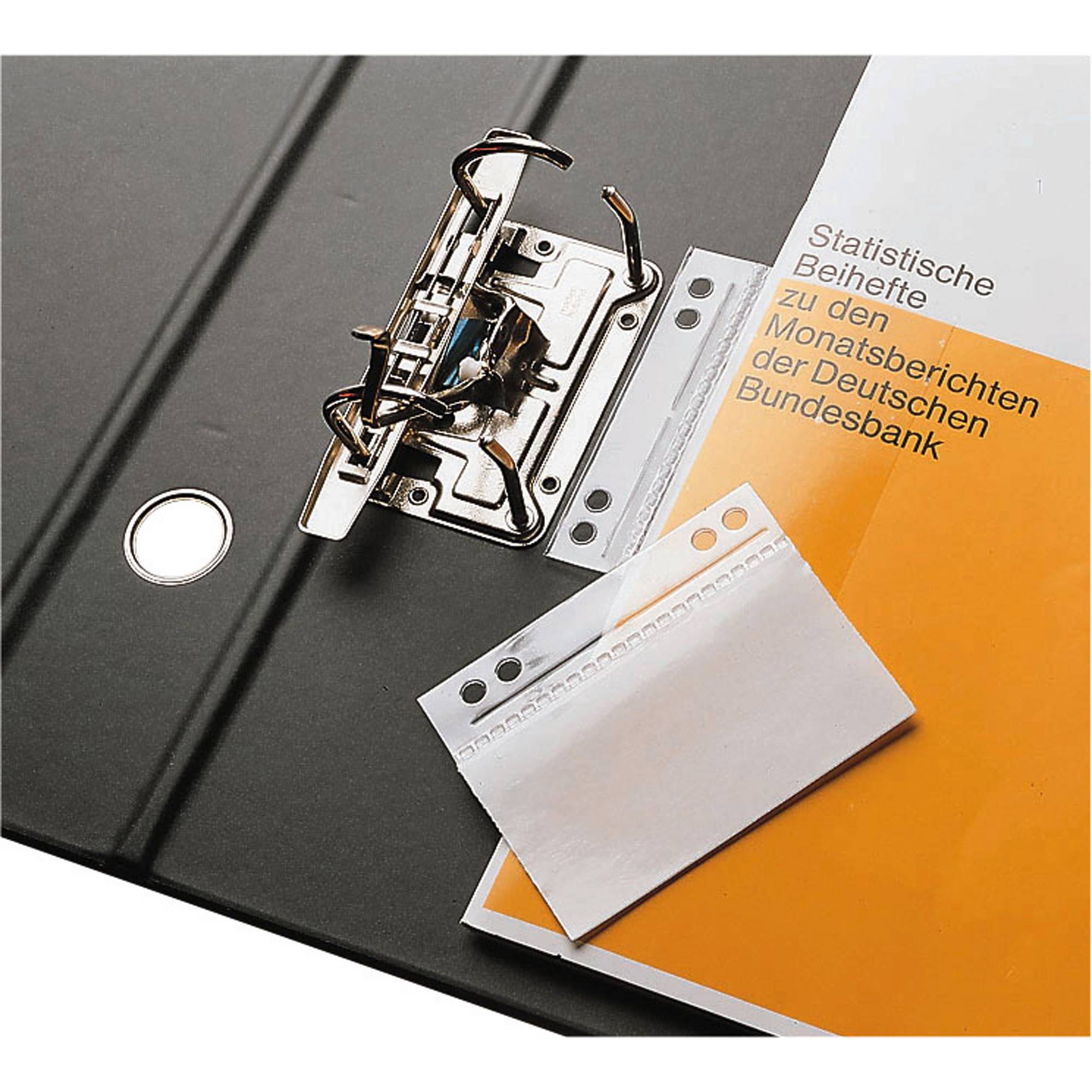 Heftstreifen Doppelheftfix 6x10cm PP gk 50 St./Pack.-1