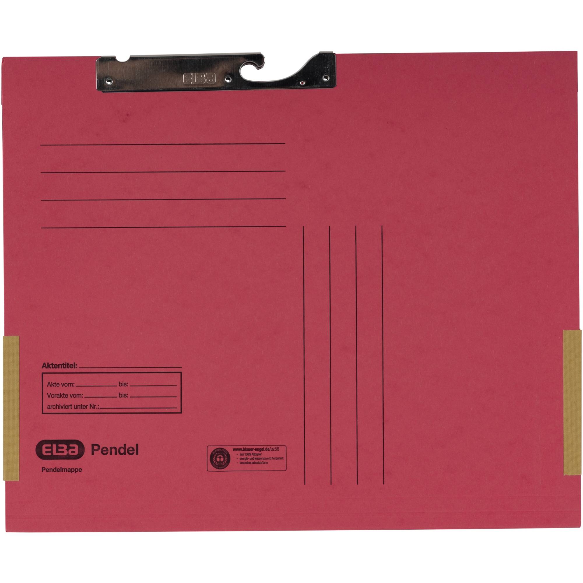 Pendeltasche DIN A4 320g Manilakarton RC rot-0
