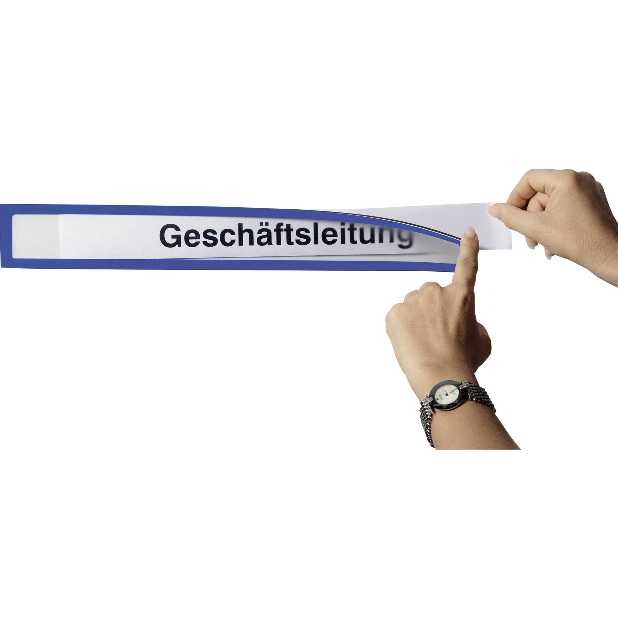 Infotasche magnetisch für Überschriften A4quer/A3hoch grau VE=5 Stück-1