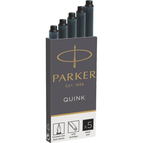 Tintenpatrone Quink VE=5 Stück schwarz