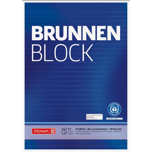 Briefblock RCP DIN A4 50Blatt liniert