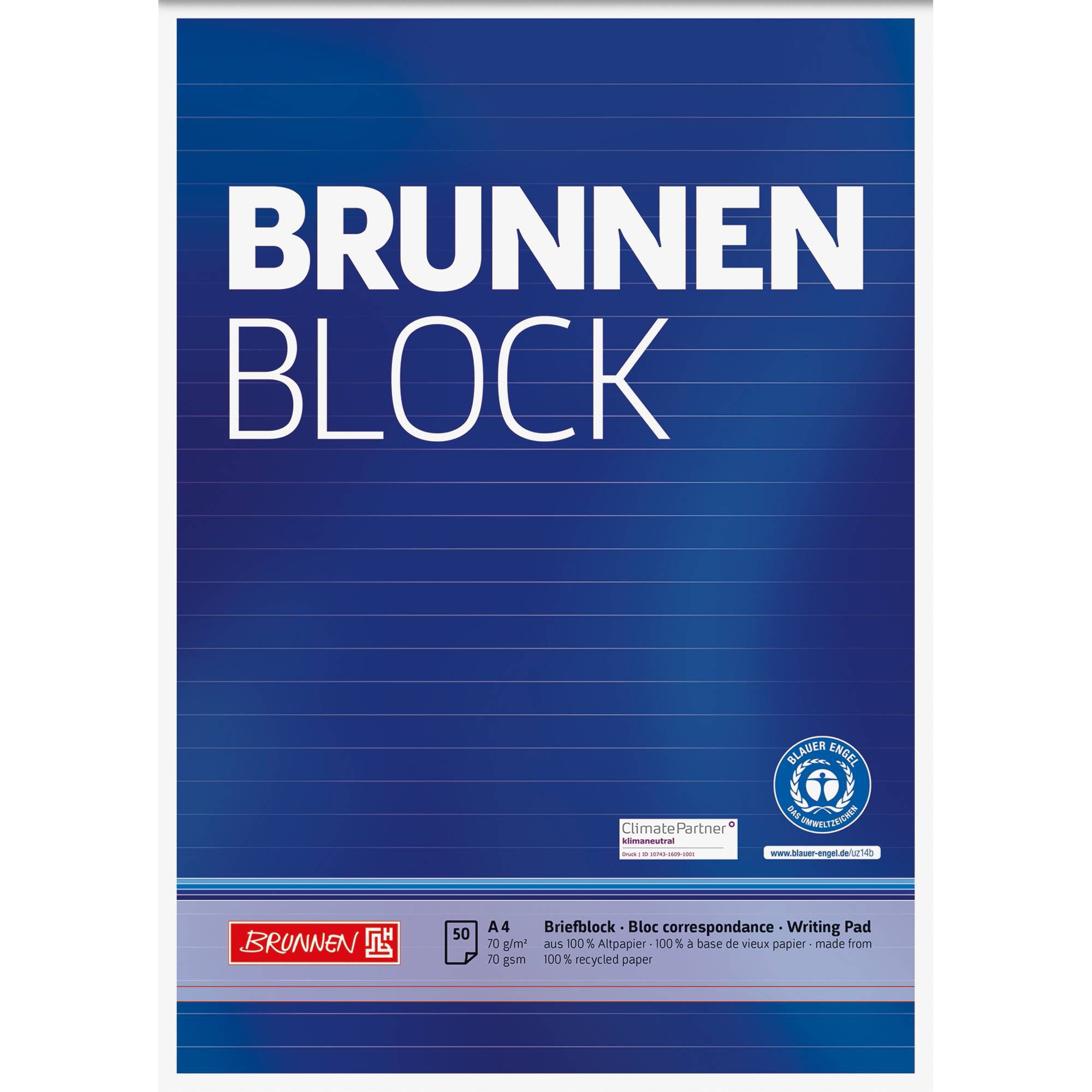 Briefblock RCP DIN A4 50Blatt liniert-0