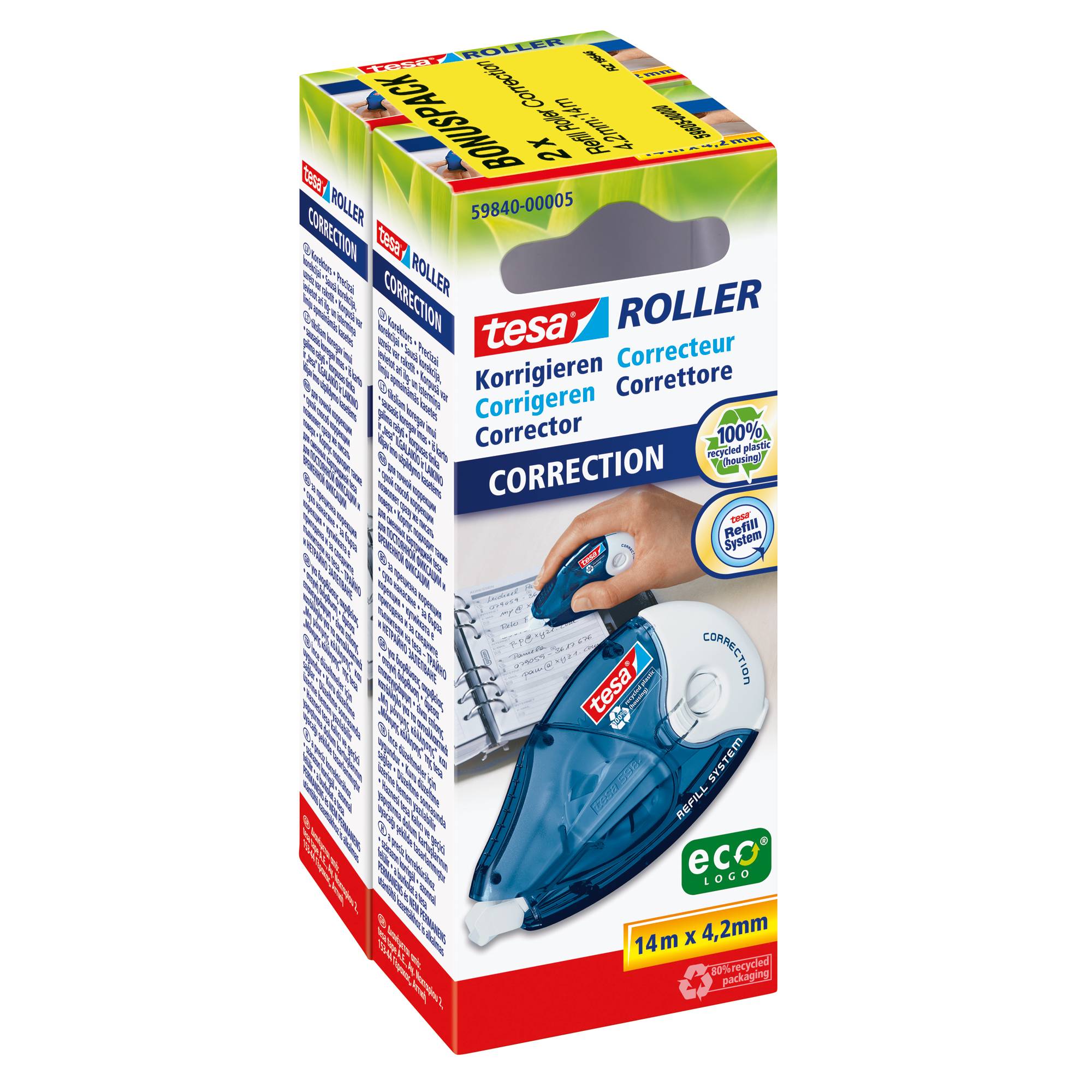 Korrekturroller ecoLogo 4,2mm 2 St./Pack.-1