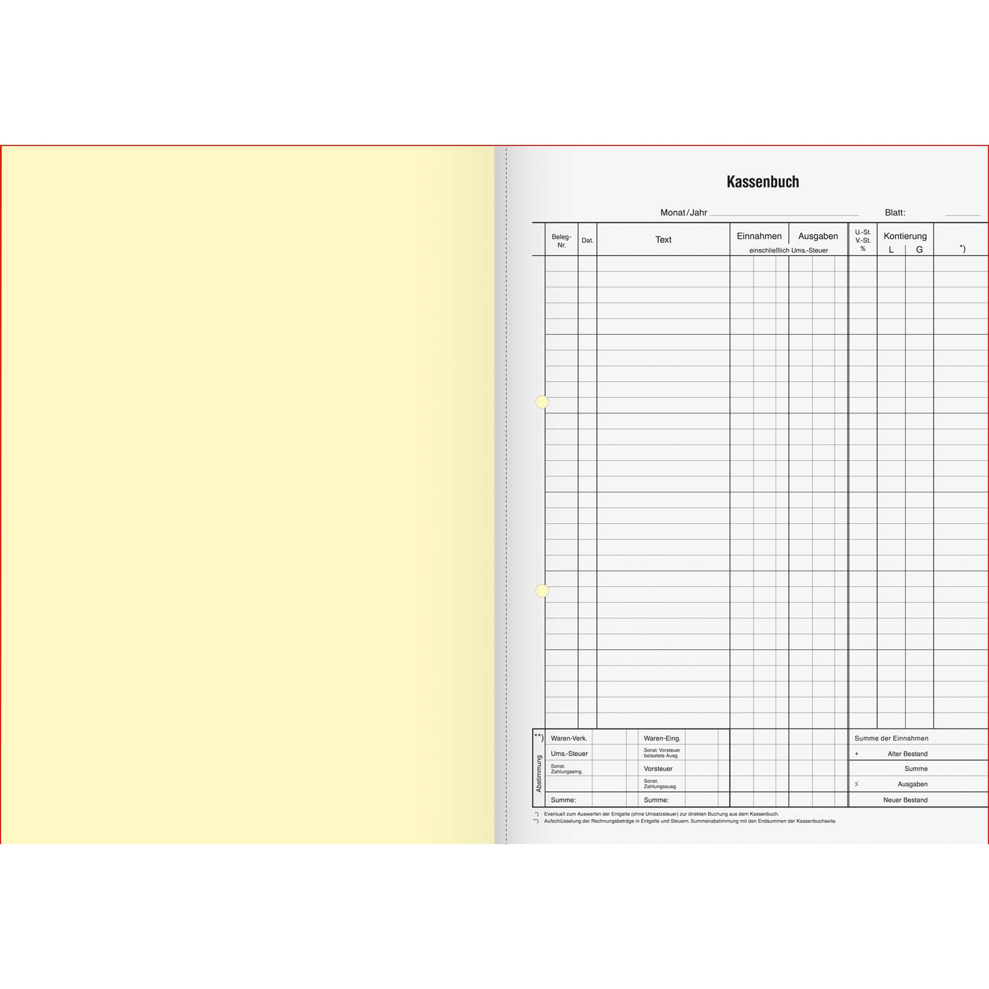Kassenbuch DIN A4 Bruttoverbuchung-1