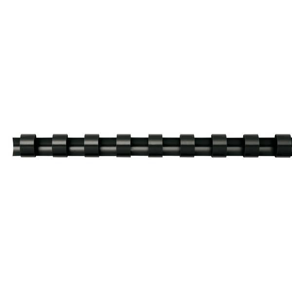 Plastikbinderücken COMB 12mm schwarz 100 St./Pack.