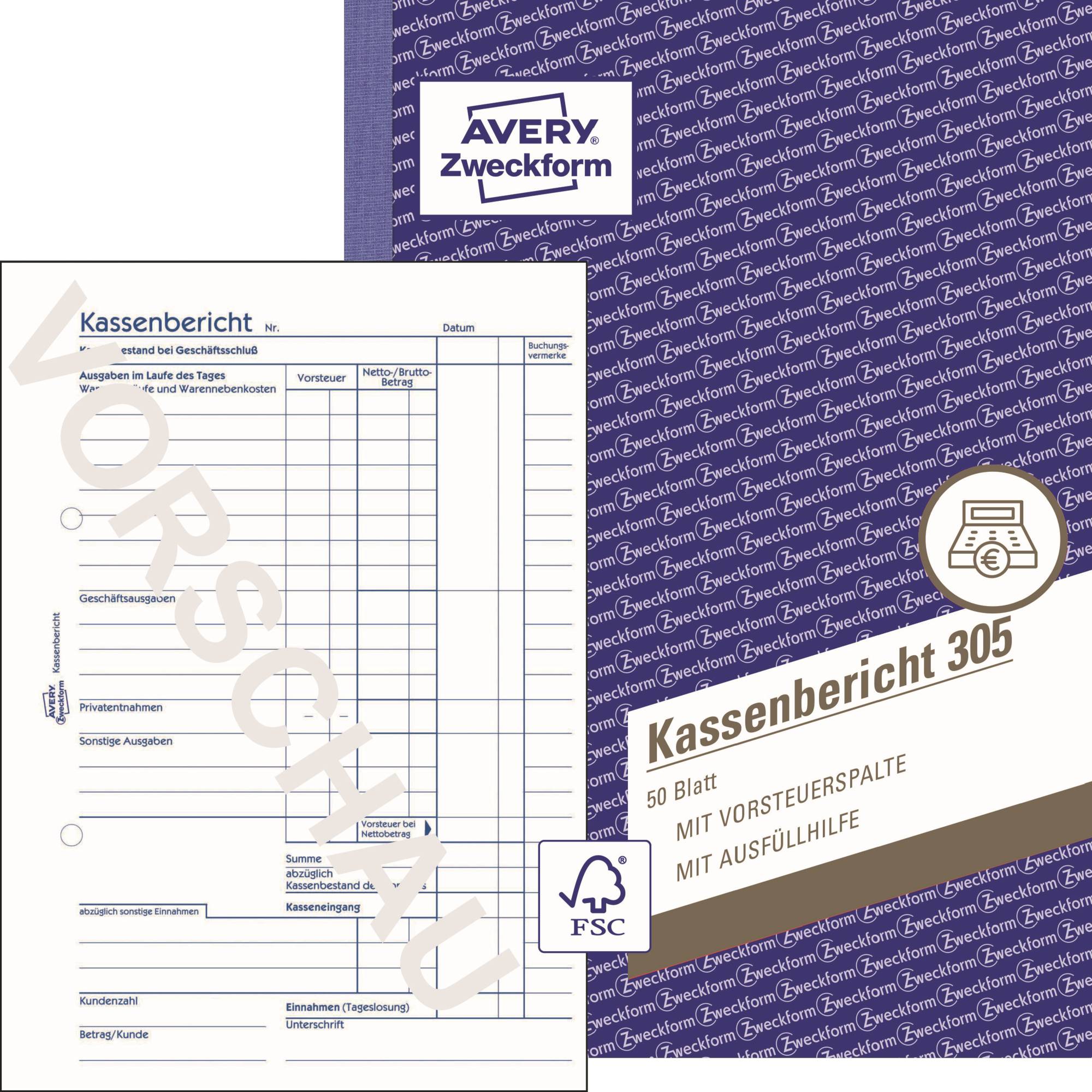 Kassenbericht DIN A5 50Blatt - Artikel: 114029100-0