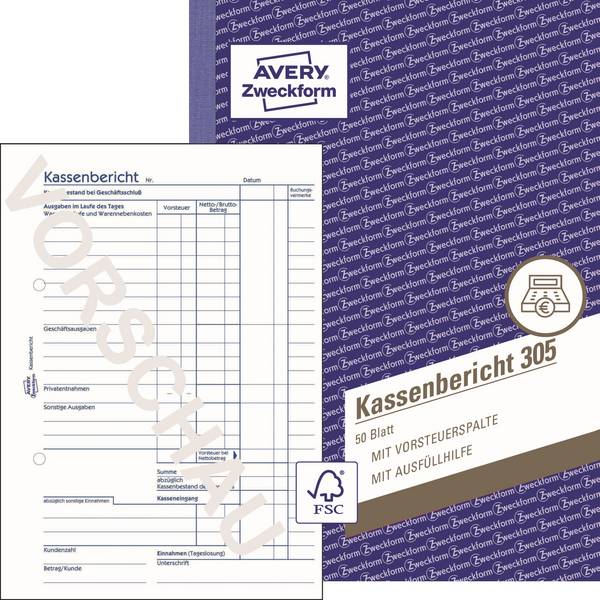 Kassenbericht DIN A5 50Blatt - Artikel: 114029100