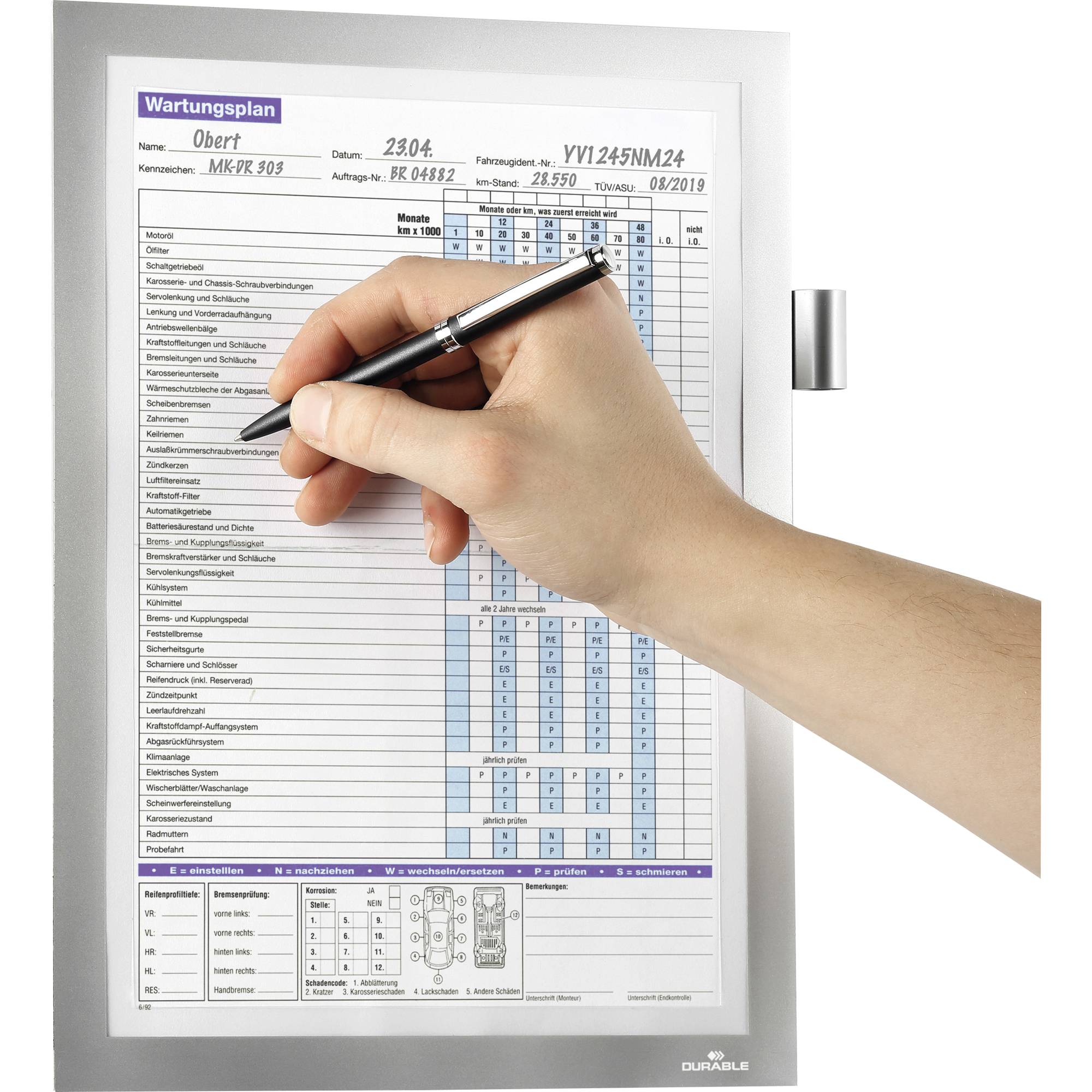 DURABLE Informationsrahmen 498923 DIN A4 magnetisch silber-2