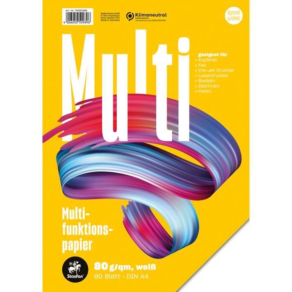 Multifunktionspapier 7X A4 80g weiß 80Bl.