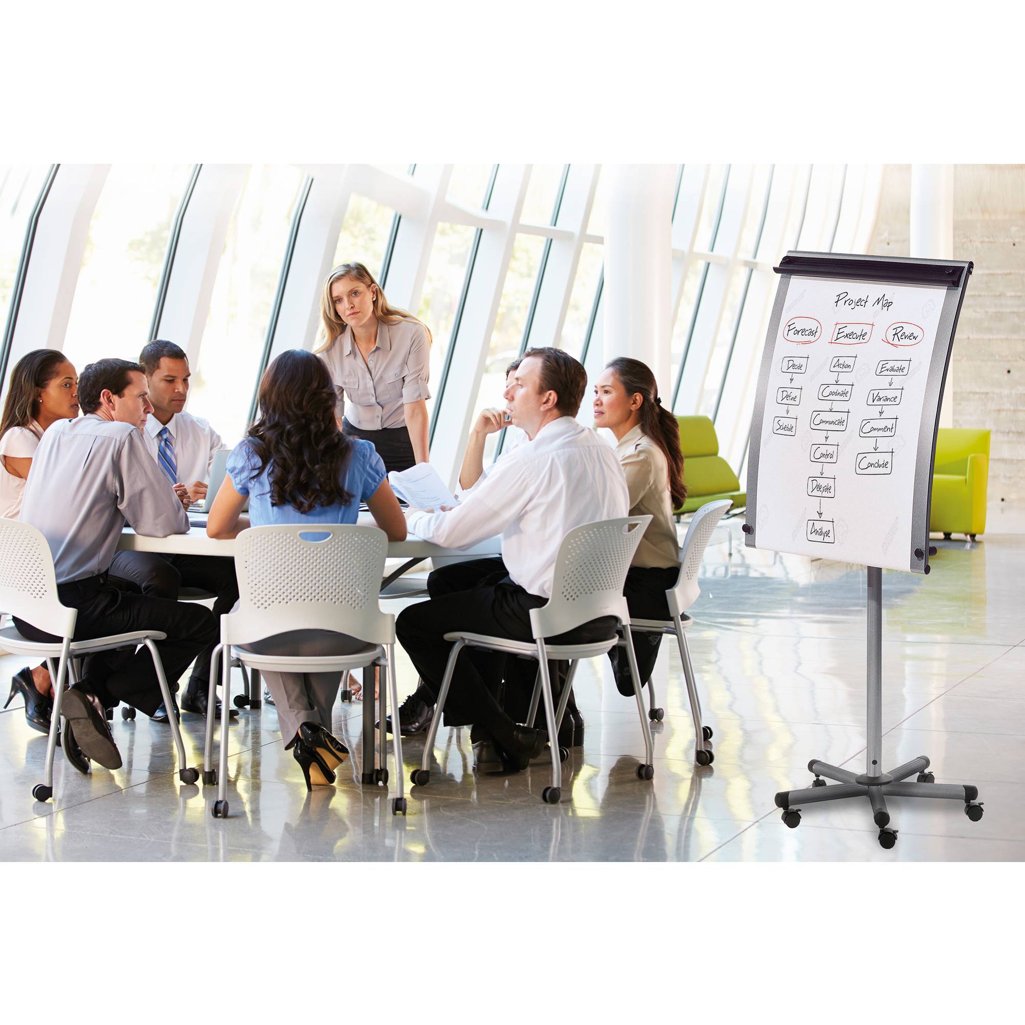 Flipchart mobil Papierrolle 70x100 grau-2