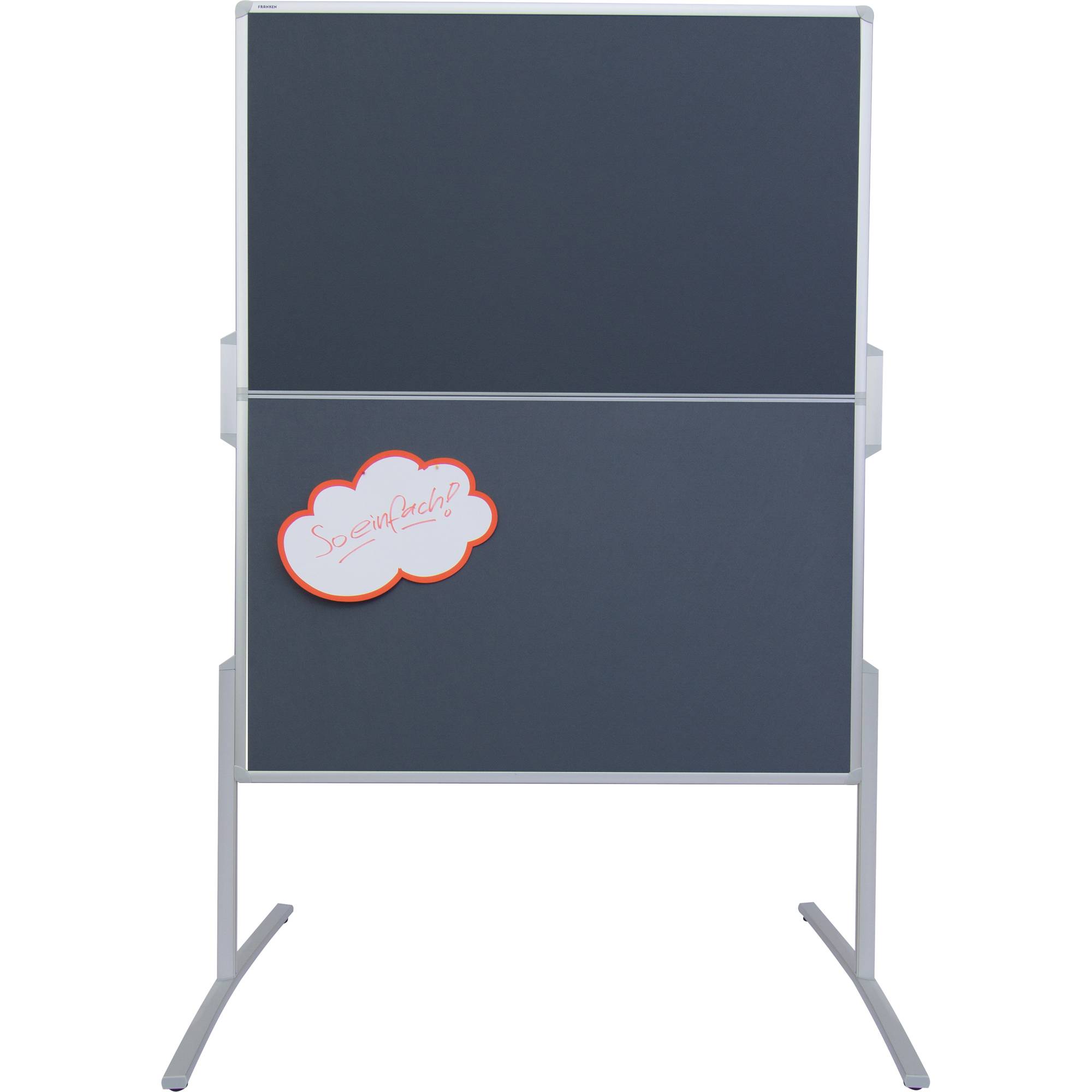 Moderationstafel Pro 120x150cm Filz grau-2