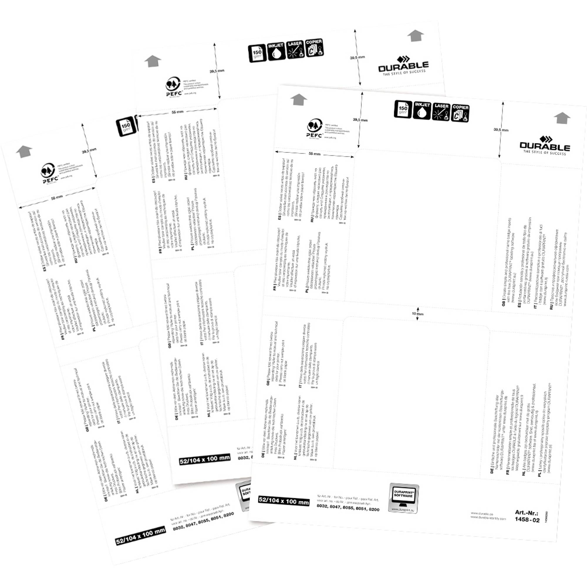 Einsteckschild BADGEMAKER 104x110mm weiß 40 St./Pack.-3