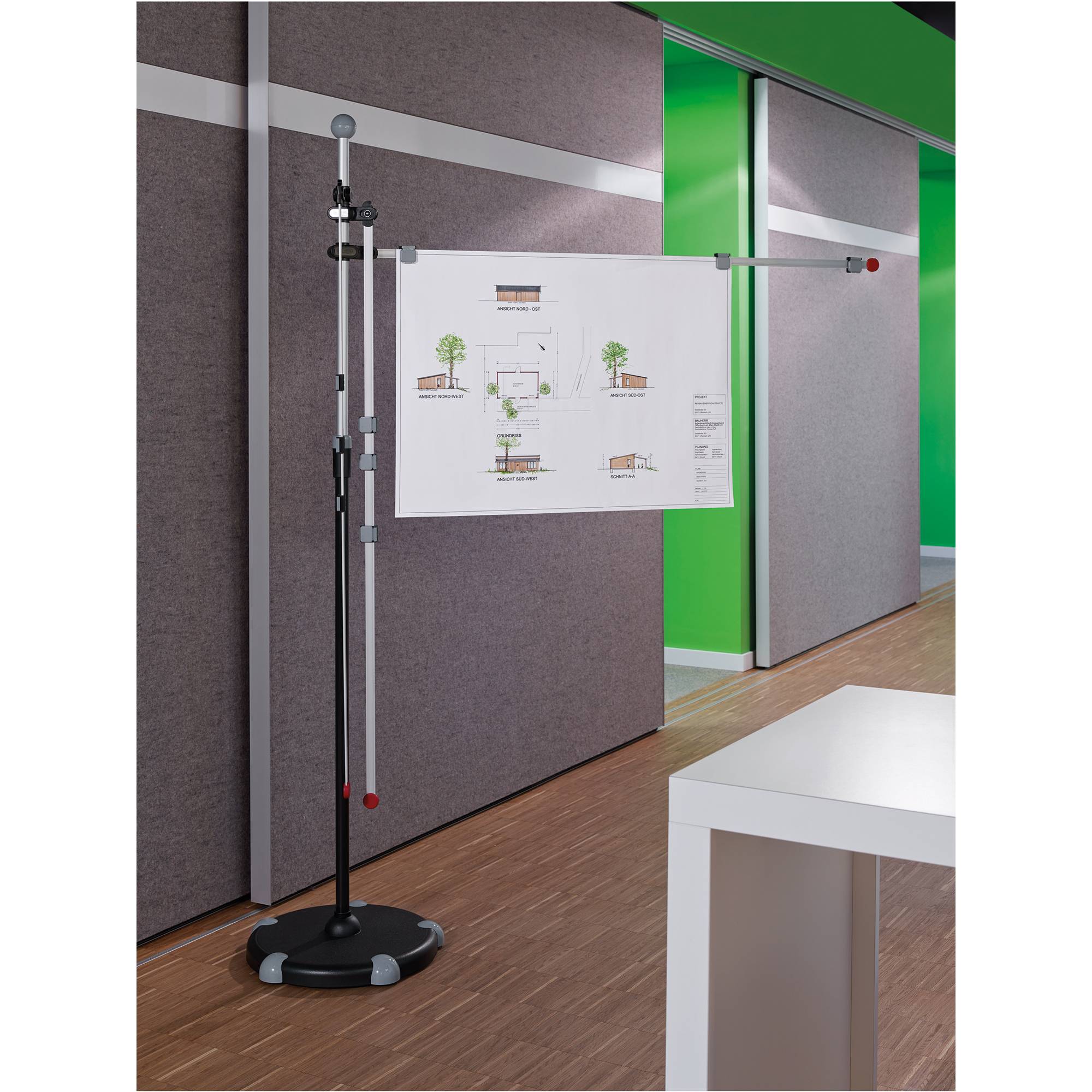 Planhalter Mobilpresenter 3Arme Aluminium grau-3