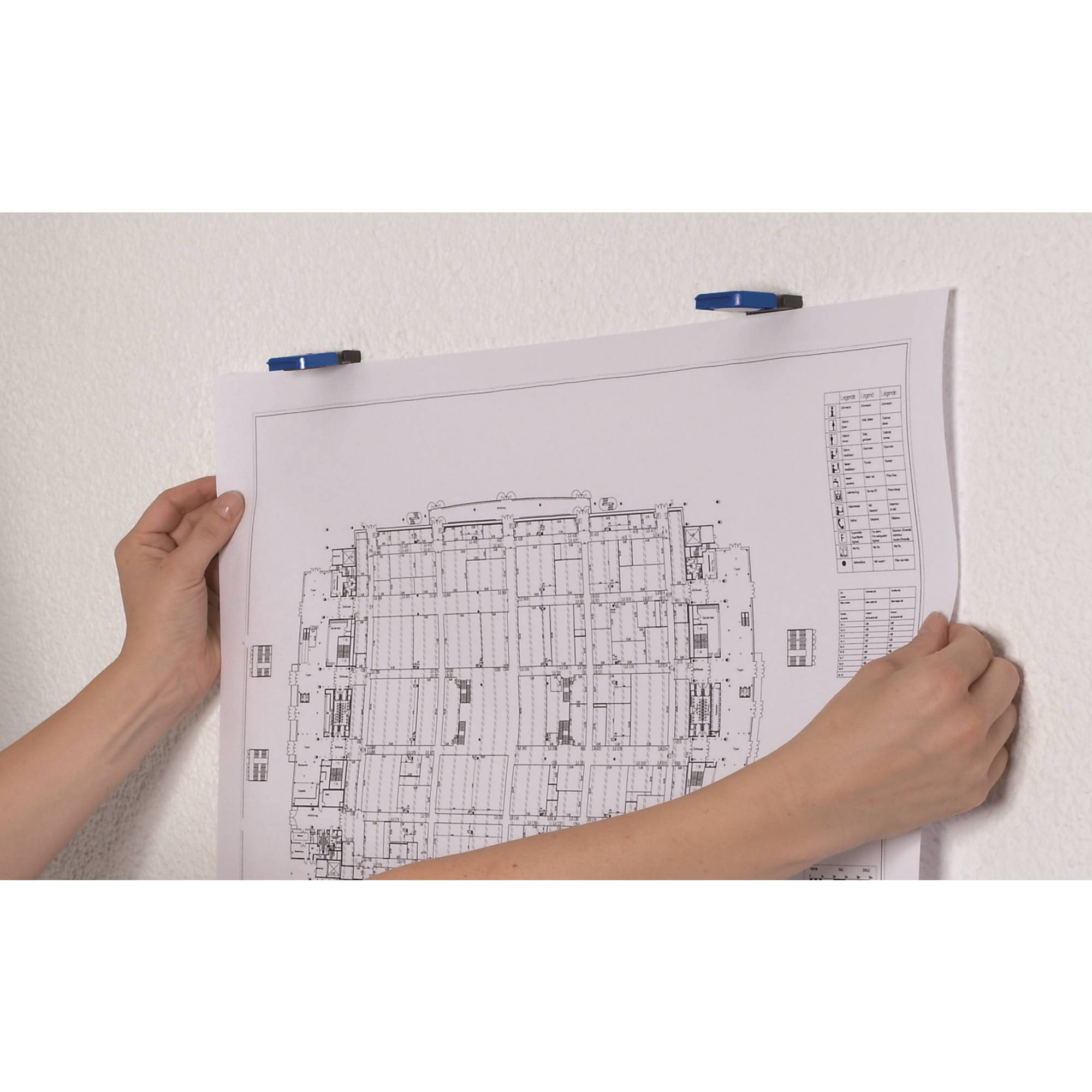 Planhalter S 3,6x4cm Kunststoff bl 10 St./Pack.-1