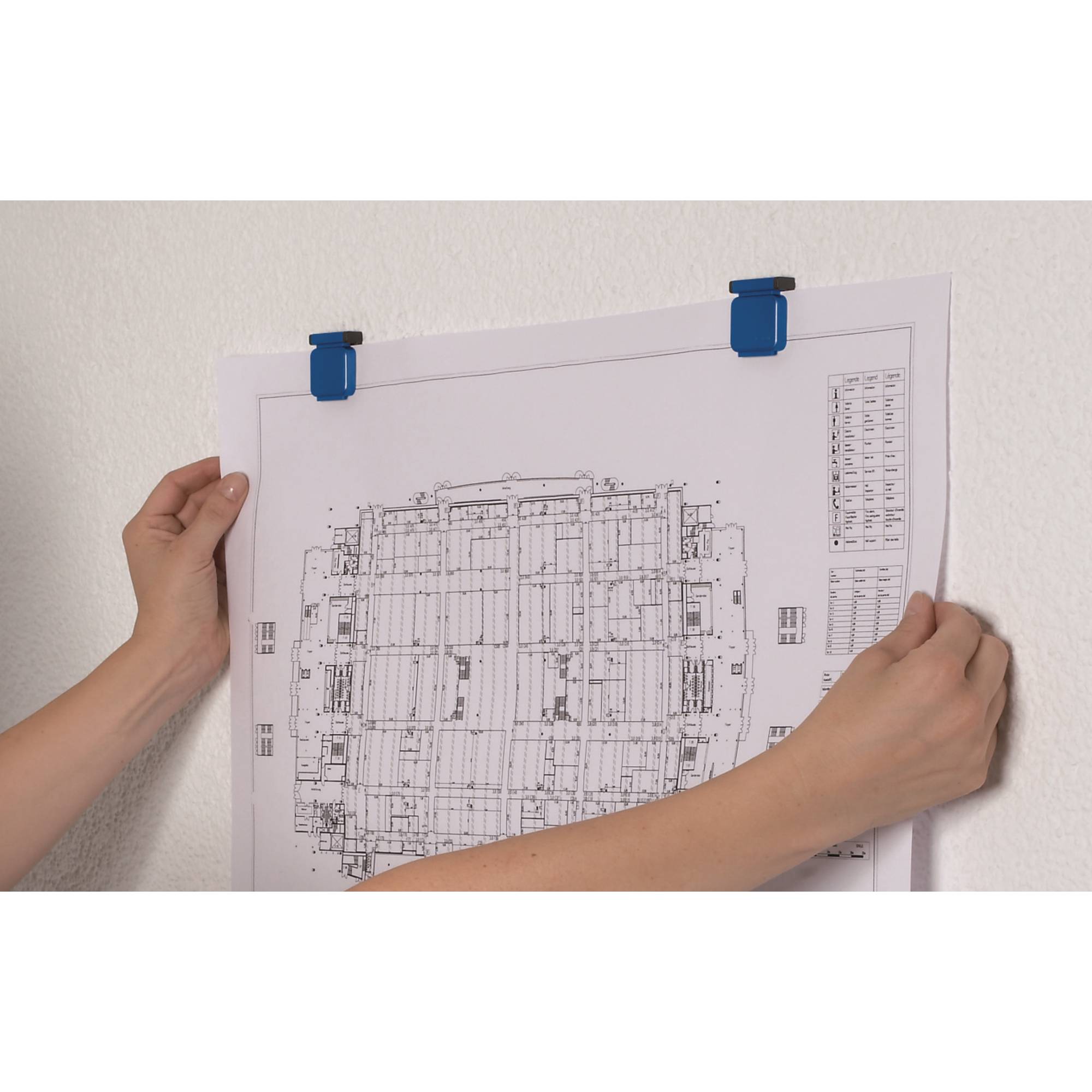 Planhalter S 3,6x4cm Kunststoff bl 10 St./Pack.-2