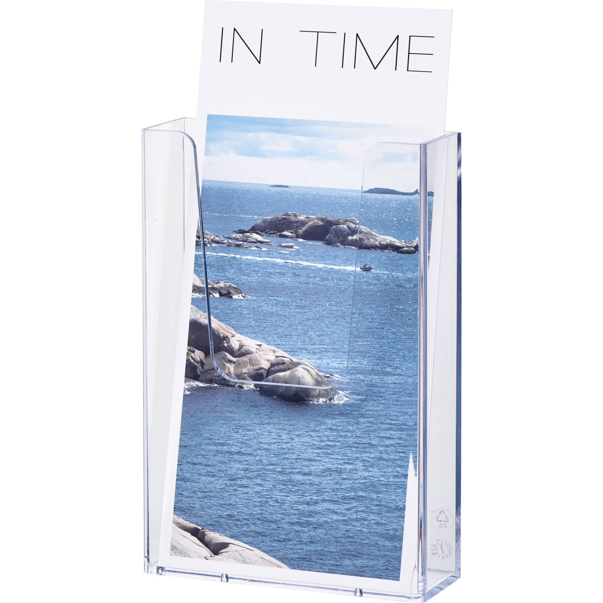Wandprospekthalter 1/3 A4 1Fach PS transparent-2