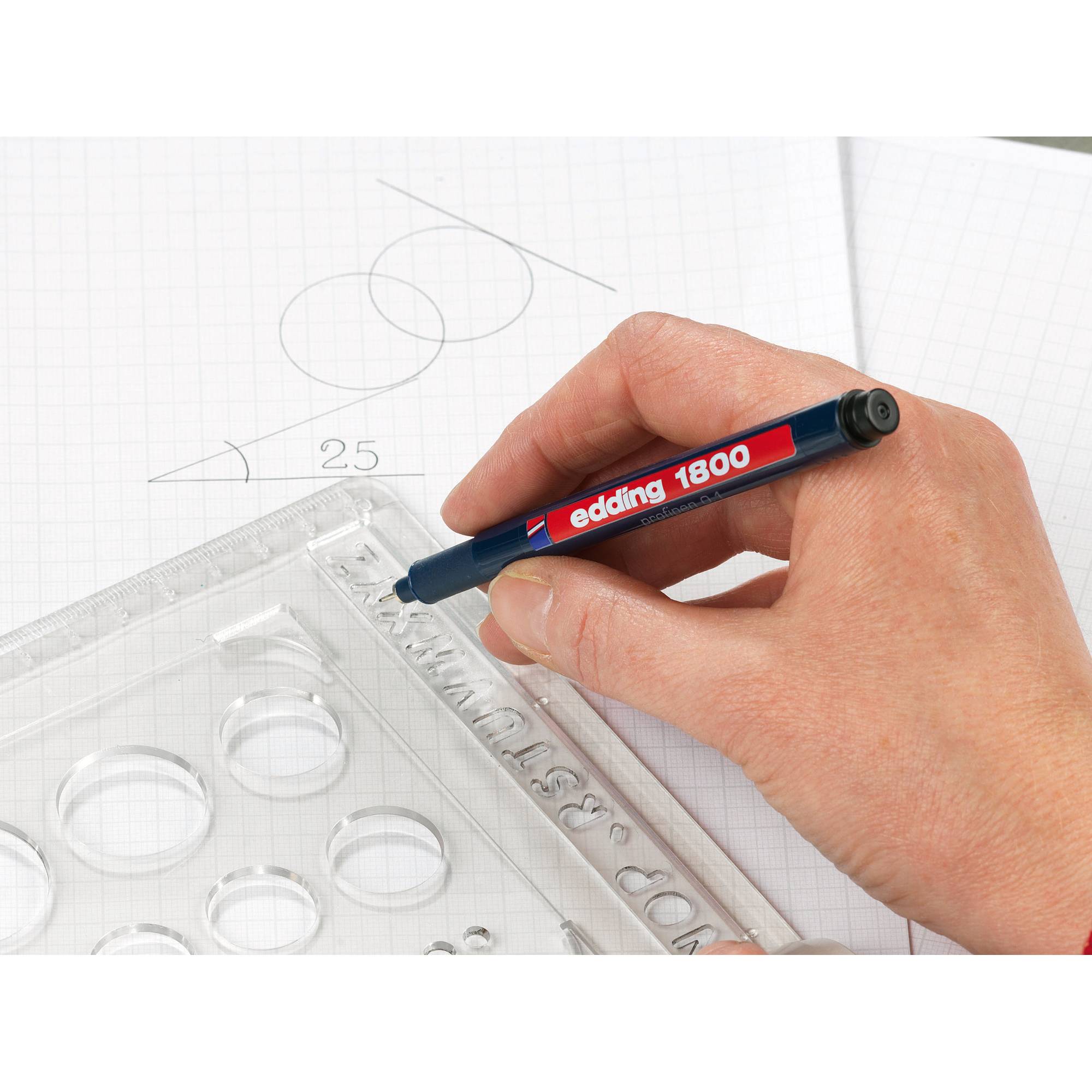 Edding edding 1800 4-180003002 Fineliner Rot 0.35 mm 1 St.-2