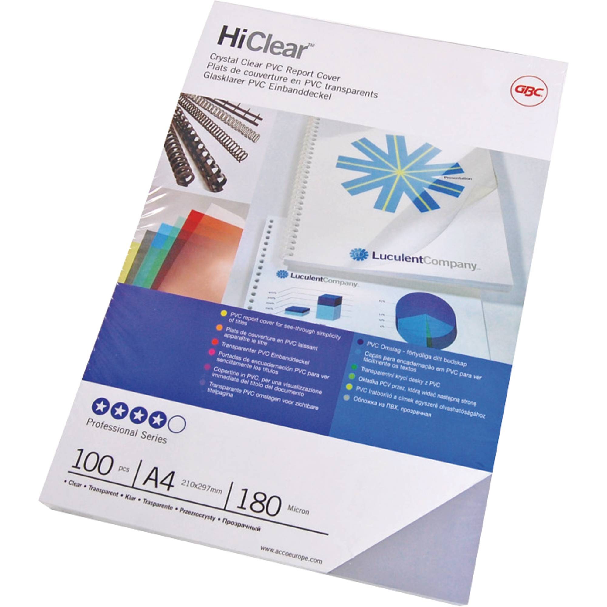 Einbanddeckel ClearView DIN A4 PVC 100 St./Pack.-0
