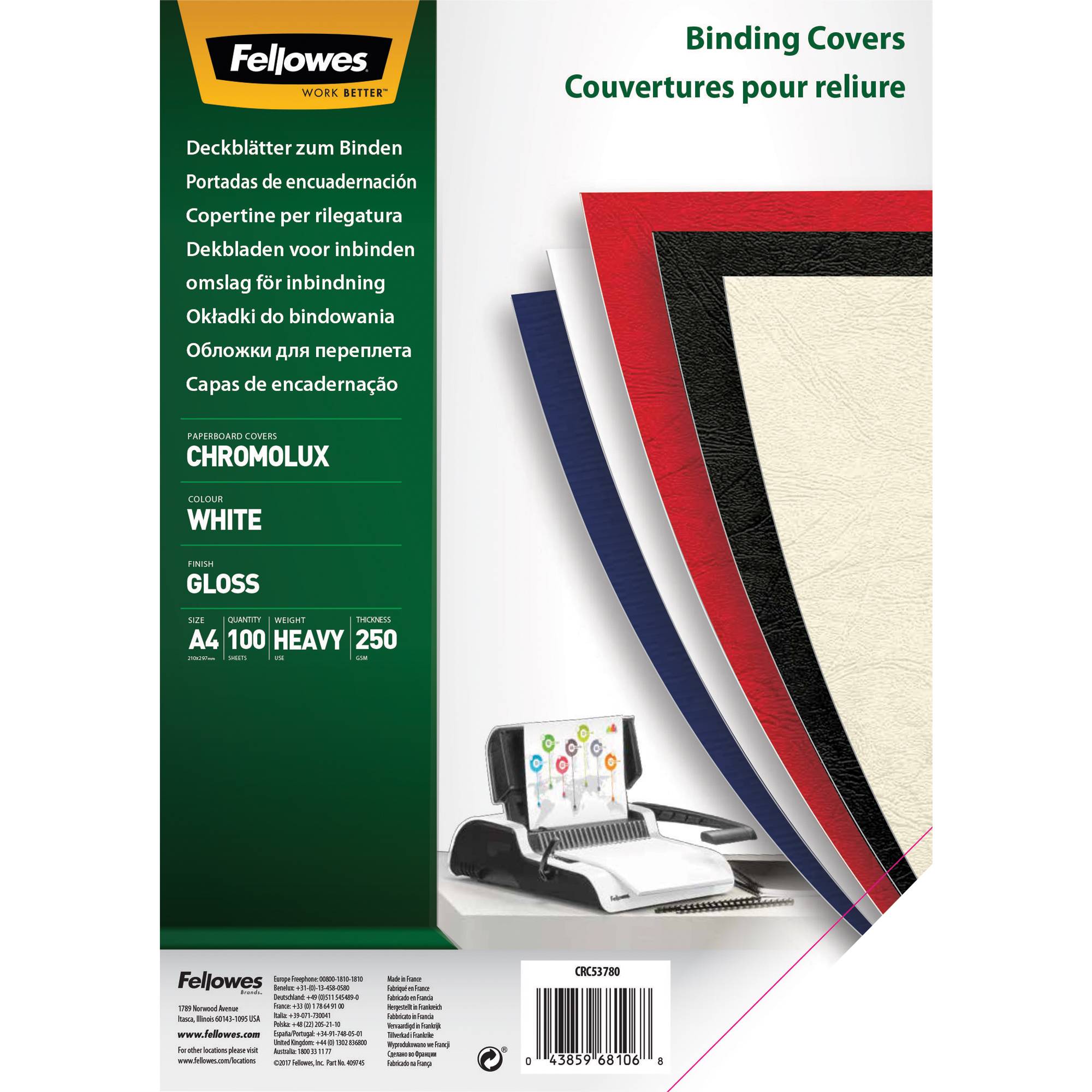 Deckblatt Chromolux DIN A4 weiß 100 St./Pack.-0