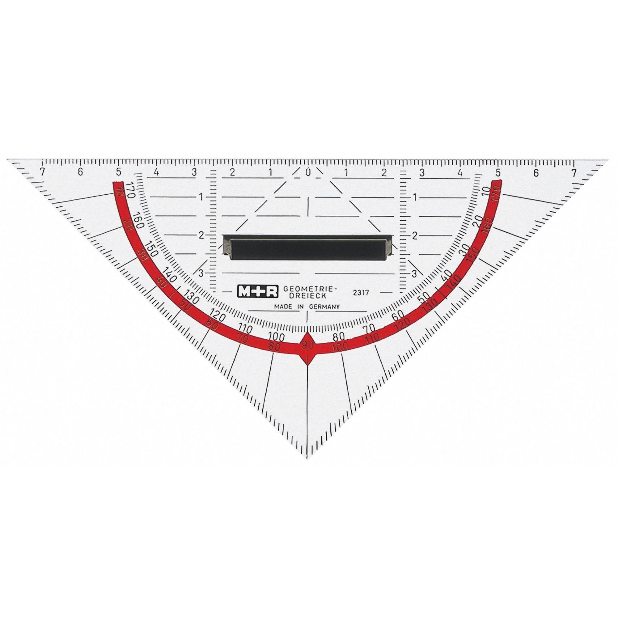 Zeichendreieck 16cm Skala rot-0