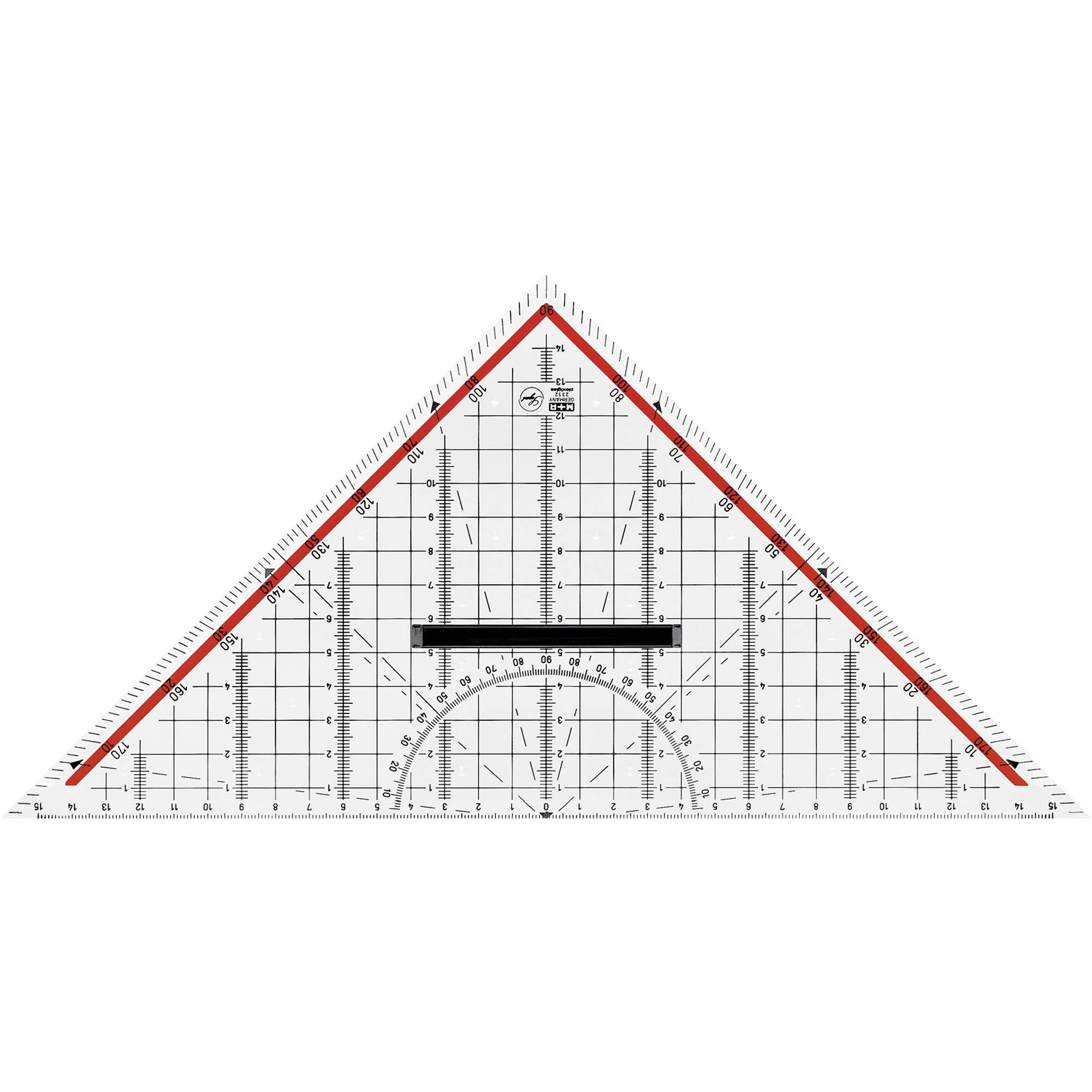 Zeichendreieck 32cm Skala rot-0