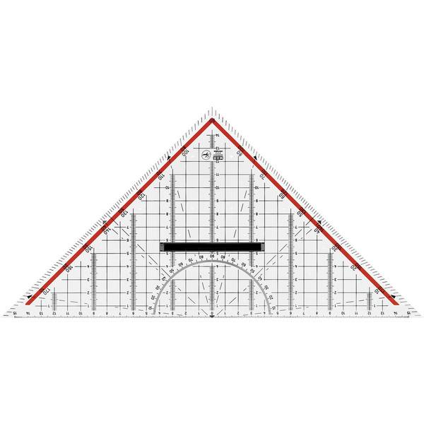 Zeichendreieck 32cm Skala rot