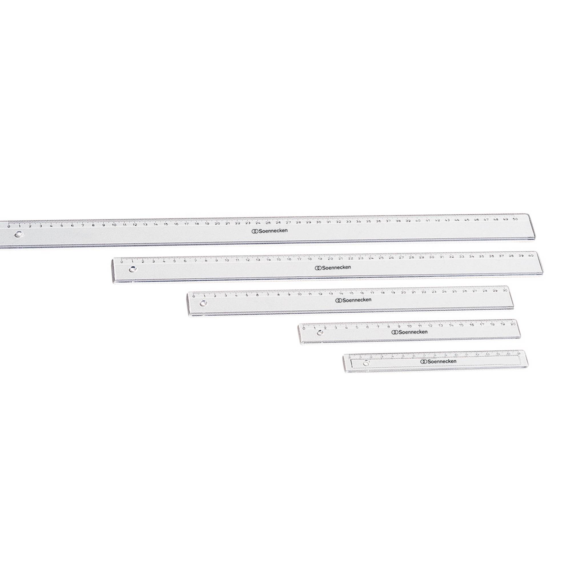 Lineal 30cm Polystyrol transparent-1
