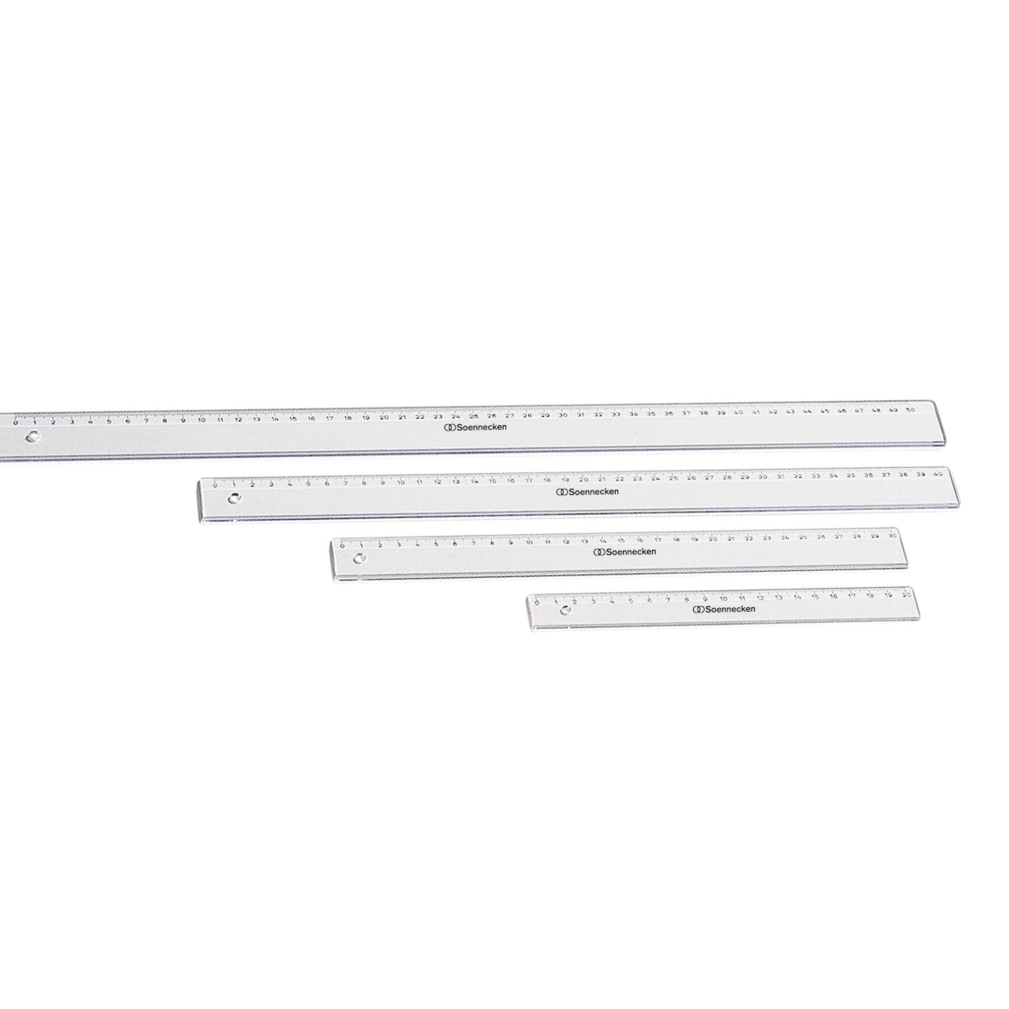 Lineal 30cm Polystyrol transparent-2