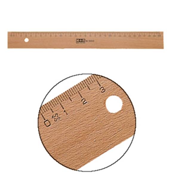 Lineal 40cm Buchenholz naturbelassen