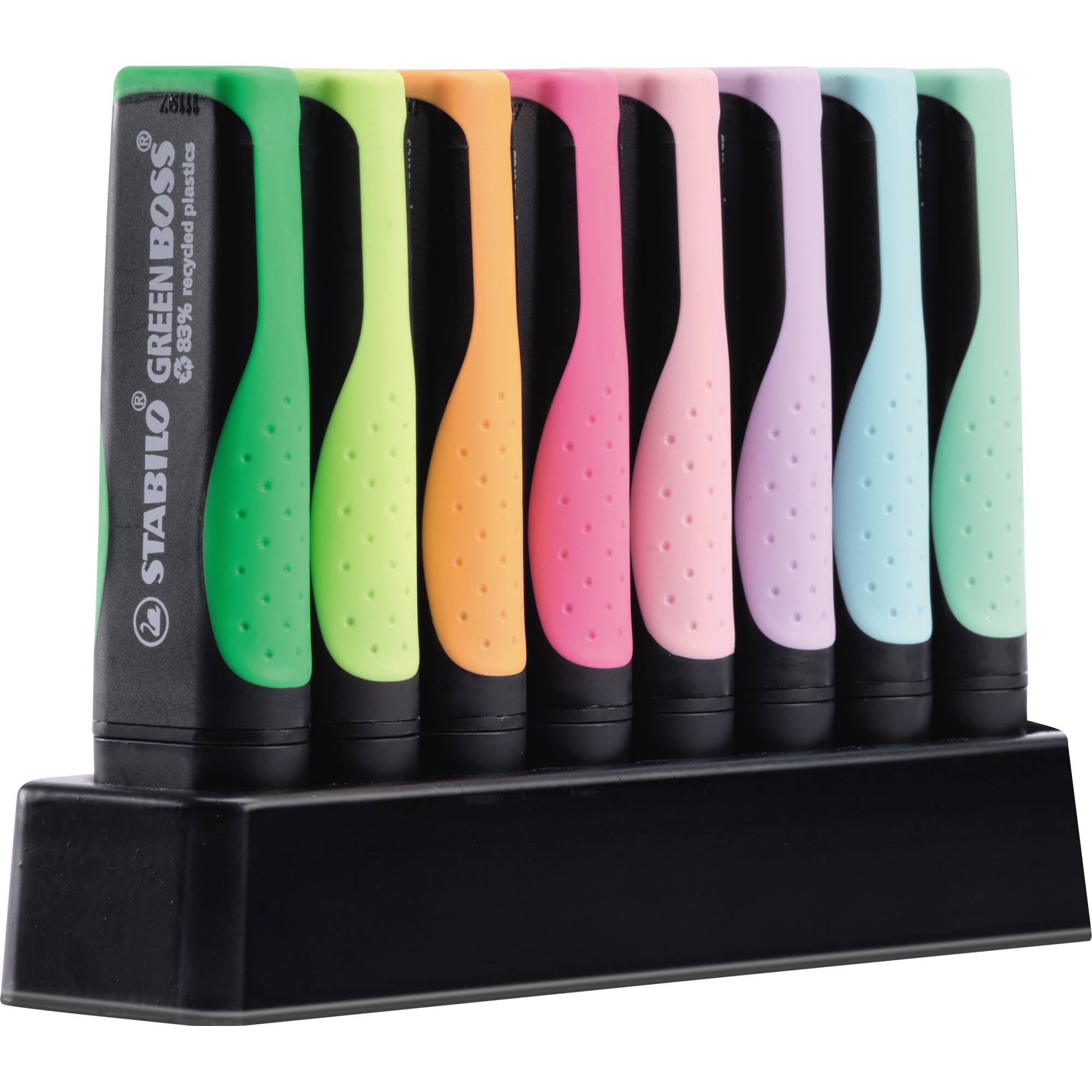 Textmarker GREEN BOSS sort. 8St. +Tischset-1