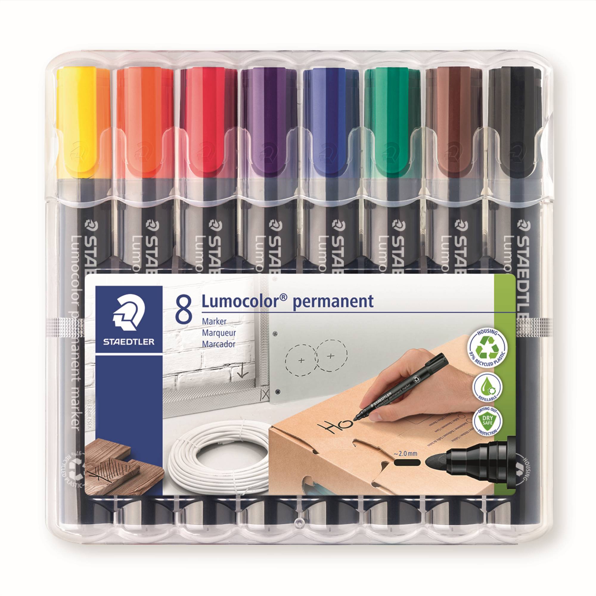 Permanentmaker Lumocolor 2mm sortiert 8 St./Pack.-0
