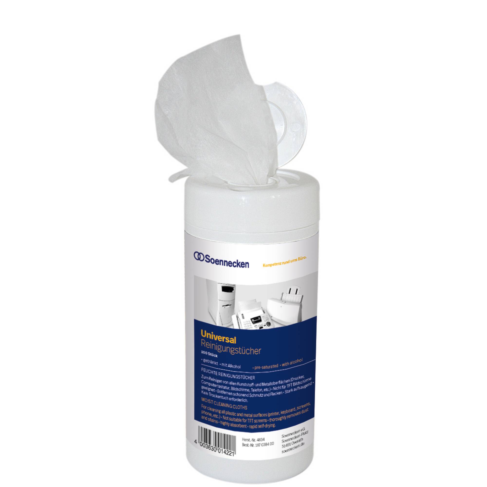 Reinigungstuch feucht f.Kunststoff 100 St./Pack.-0