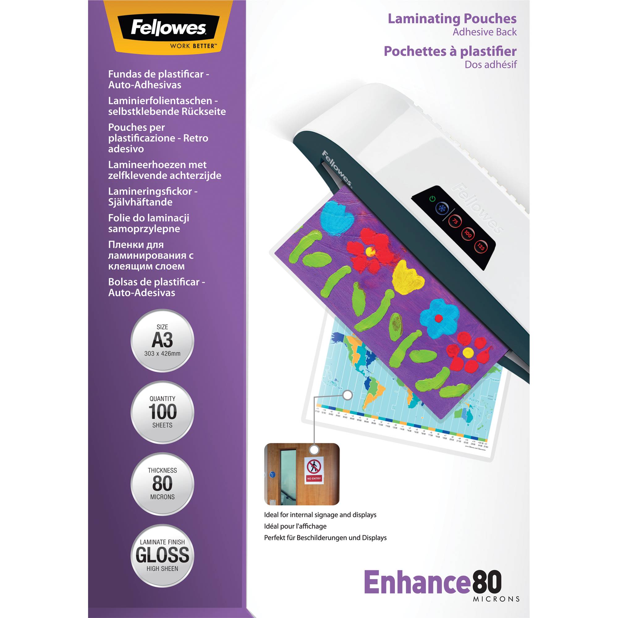 Laminierfolie Enhance 80 DIN A3 tr 100 St./Pack.-0