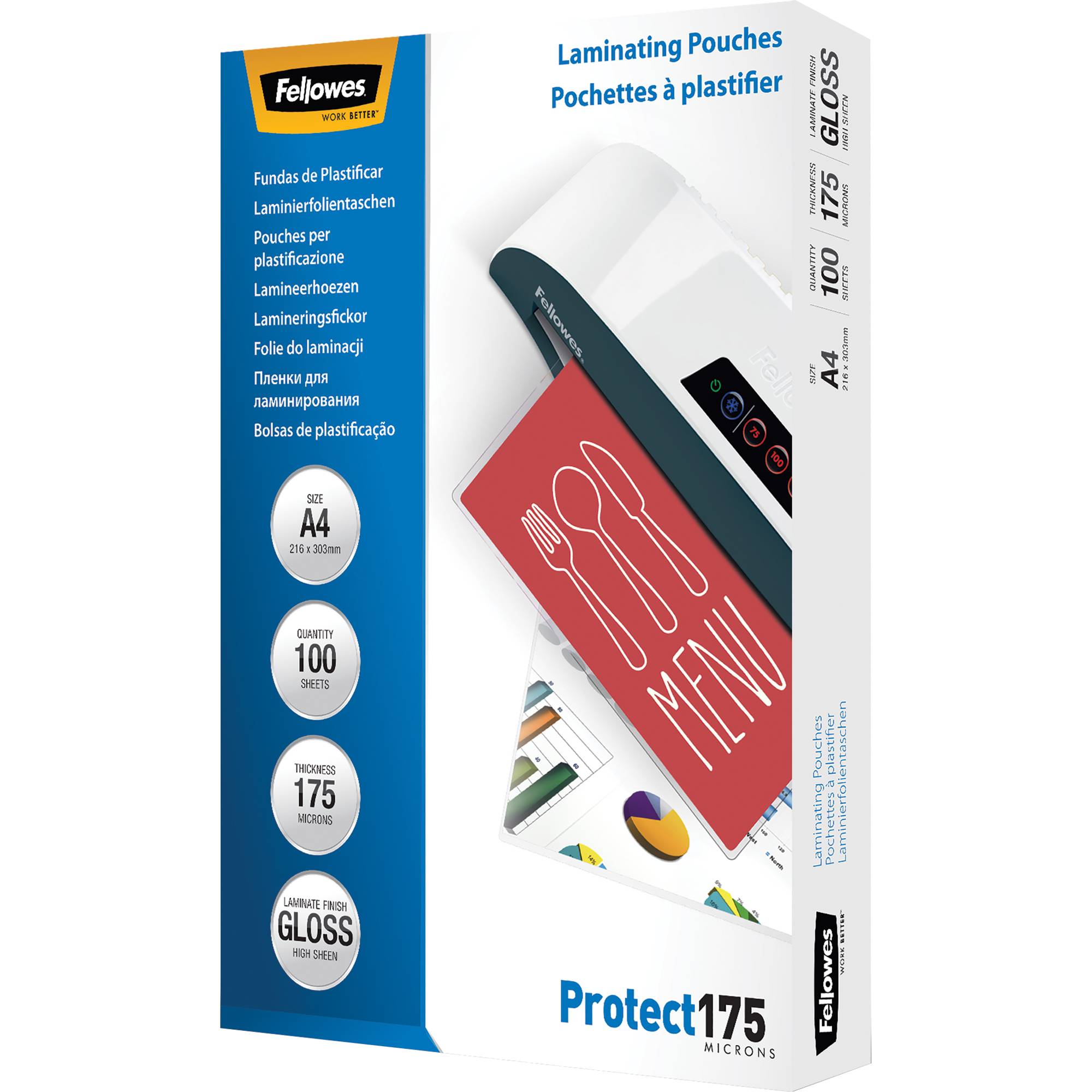Laminierfolie Protect 175 DIN A4 tr 100 St./Pack.-0
