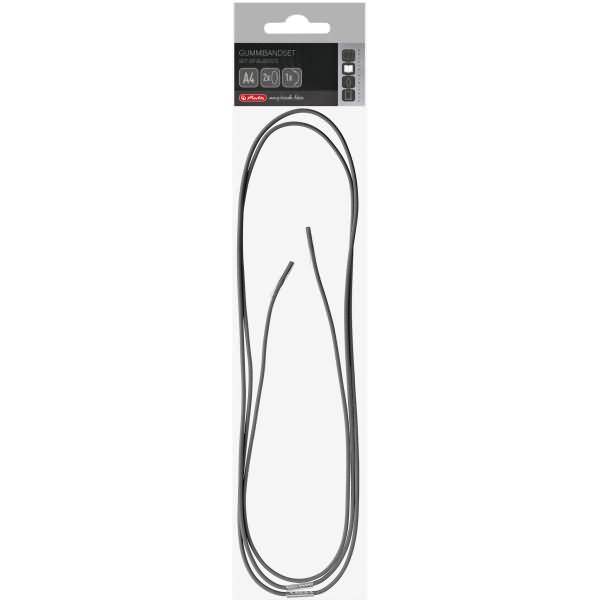 Gummibandset A4 mit 1 Verschluss- und 2 Haltegummis anthrazit-0