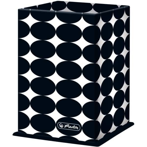 Stifteköcher 7,6x7,6x10cm Pappe Just Black