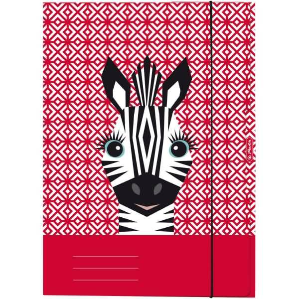 Herlitz 50040353, Konventioneller Dateiordner, A4, Rot, Weiß, Porträt, Gummiband, 1 Stück(e)