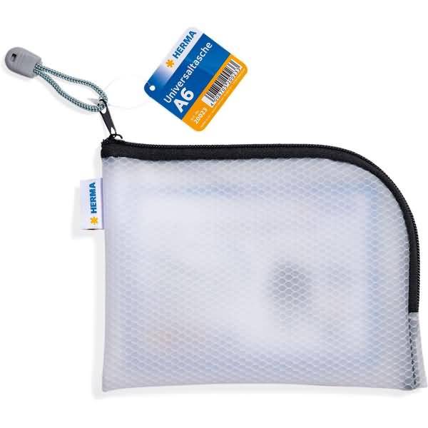 Universaltasche A6 19x14cm transparent/schwarz-1