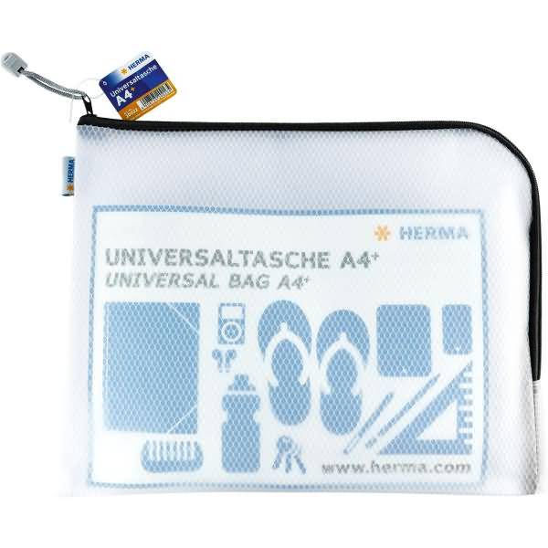 Universaltasche A4+ 36x28cm transparent/schwarz-1