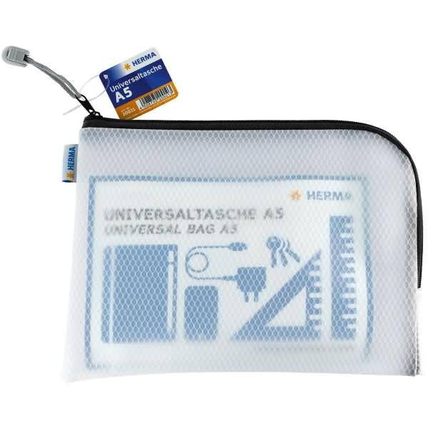 Universaltasche A5 26x20cm transparent/schwarz-1