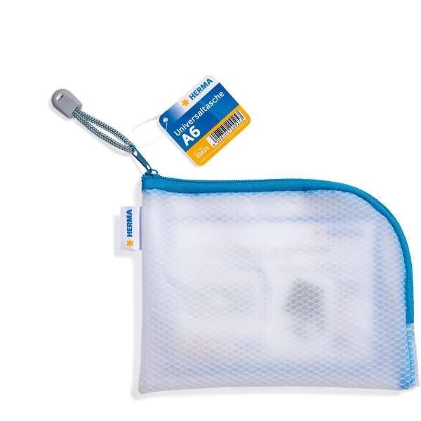 Universaltasche A6 19x14cm transparent/blau-1