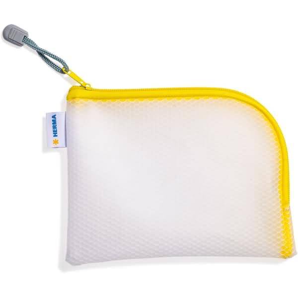 Universaltasche A6 19x14cm transparent/gelb