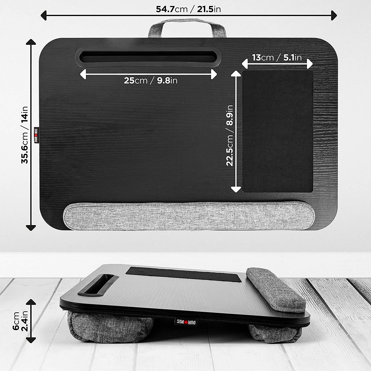 Duronic DML433 Laptopständer mit Handgelenkpolster - Ergonomischer Laptop Tisch mit Kissen - Schaumstoffkissenstütze-1