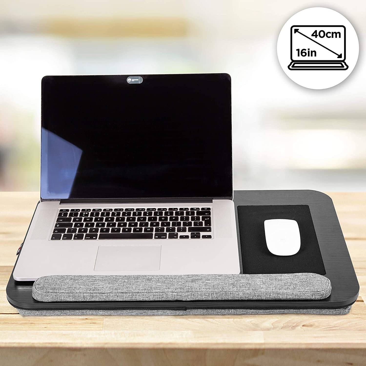 Duronic DML433 Laptopständer mit Handgelenkpolster - Ergonomischer Laptop Tisch mit Kissen - Schaumstoffkissenstütze-3